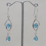 925 Sterling Silver Garnet Earrings