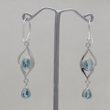 925 Sterling Silver Garnet Earrings