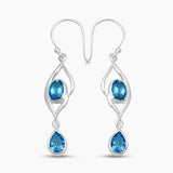 925 Sterling Silver Garnet Earrings