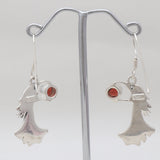 Red Garnet Silver Designer Women Earrings