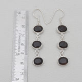 Smoky Quartz Silver Earrings