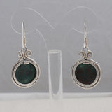 Chrysocolla Silver Earrings