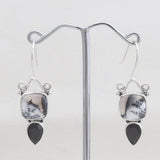 Dendritic Opal Silver Earrings