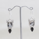 Dendritic Opal Silver Earrings
