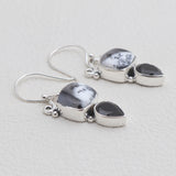 Dendritic Opal Silver Earrings