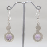 Purple Amethyst Silver Earrings