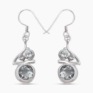 Smoky Quartz Silver Earrings