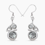 Smoky Quartz Silver Earrings