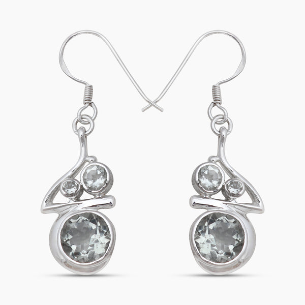 Smoky Quartz Silver Earrings