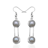 Natural Pearl Silver Earrings