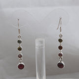 Natural Tourmaline Silver Earrings