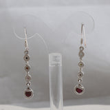 Natural Tourmaline Silver Earrings