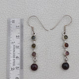 Natural Tourmaline Silver Earrings