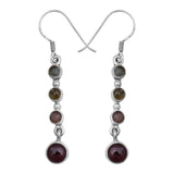 Natural Tourmaline Silver Earrings