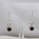 Black Onyx Silver Earrings