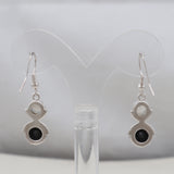 Black Onyx Silver Earrings