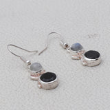 Black Onyx Silver Earrings