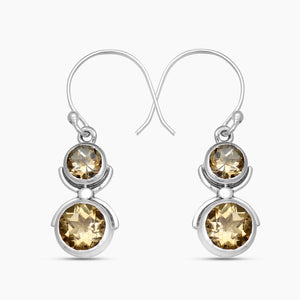 925 Sterling Silver Smoky Quartz Earrings