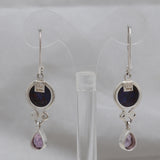 Natural Purple Turquoise Sterling Silver Earring