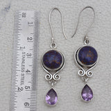 Natural Purple Turquoise Sterling Silver Earring