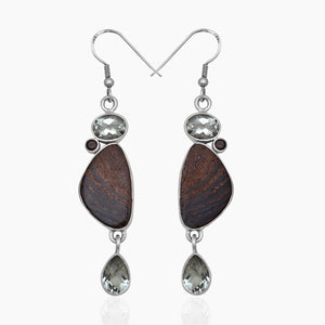 Stromatolite Silver Earrings