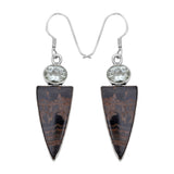 Stromatolite Jasper Silver Earrings