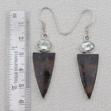 Stromatolite Jasper Silver Earrings