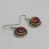 Boulder Copper Turquoise Silver Earring