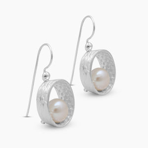 South Sea Pearl Silver Earrings