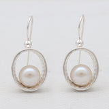 South Sea Pearl Silver Earrings
