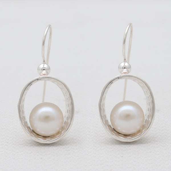 South Sea Pearl Silver Earrings