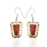 Sponge Coral Silver Earrings