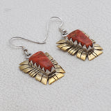 Sponge Coral Silver Earrings