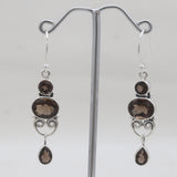 925 Sterling Silver Smoky Quartz Earrings