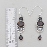 925 Sterling Silver Smoky Quartz Earrings
