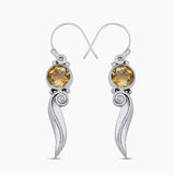 925 Silver Citrine Earrings