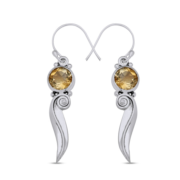 925 Silver Citrine Earrings