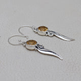 925 Silver Citrine Earring