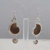 Ammonite Silver Earrings