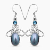 Mabe Pearl Silver Earrings