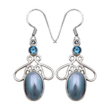 Mabe Pearl Silver Earrings