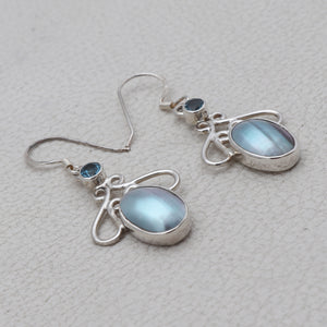 Mabe Pearl Silver Earrings