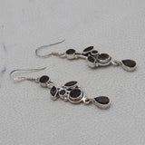 Natural Smoky Quartz Silver Earrings