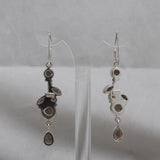 Natural Smoky Quartz Silver Earrings