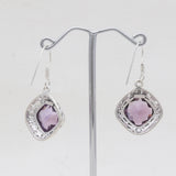 Smoky Quartz Silver Earrings