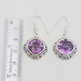 Smoky Quartz Silver Earrings