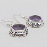 Smoky Quartz Silver Earrings
