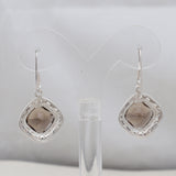 Smoky Quartz Silver Earrings