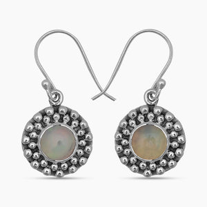 Ethiopian Opal Silver Earrings