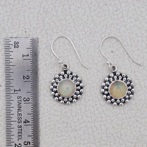 Ethiopian Opal Silver Earrings